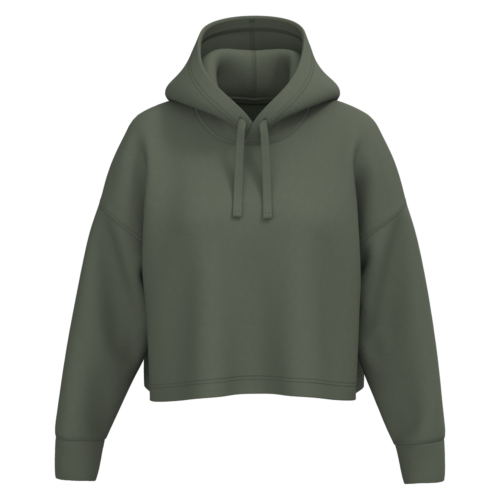 Sweat-shirt crop à capuche femme