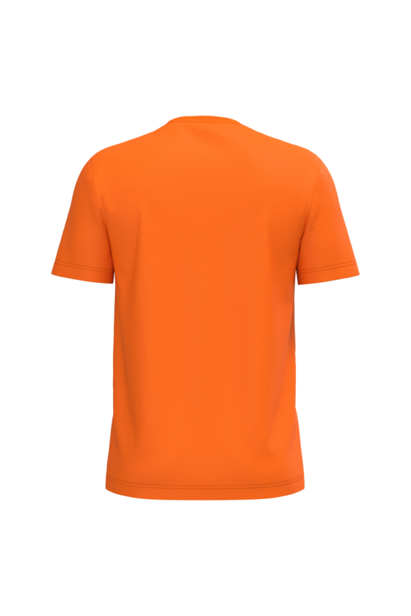 T-shirt coton homme orange, vue de dos