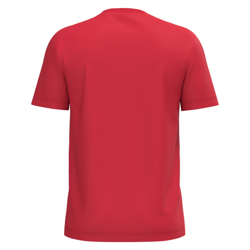 T-shirt coton homme rouge, vue de dos