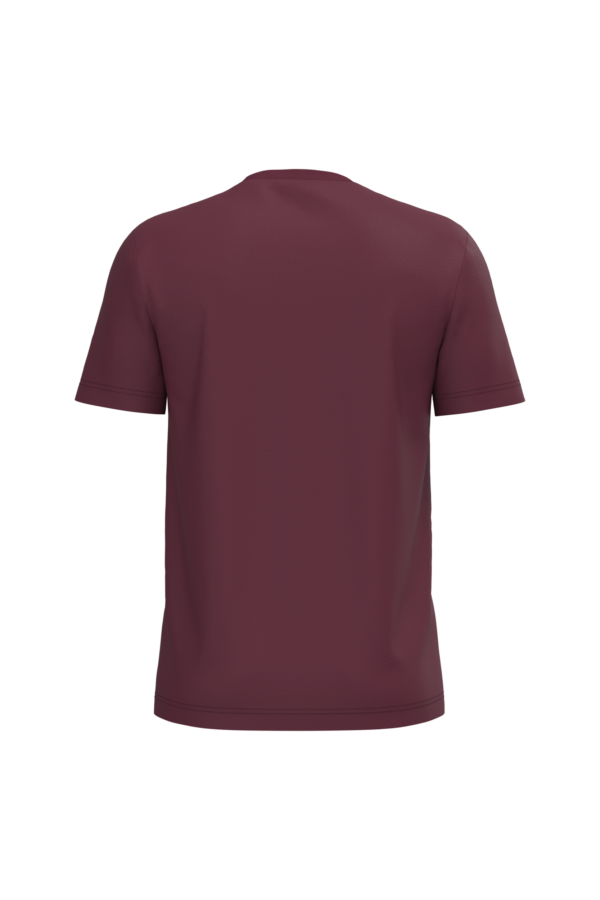 T-shirt coton homme bordeaux, vue de dos