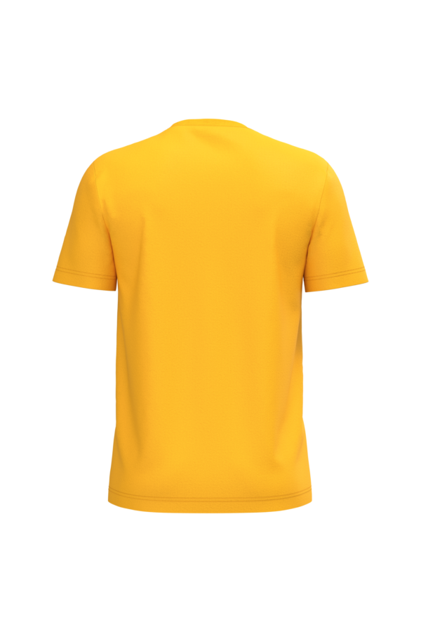 T-shirt coton homme jaune, vue de dos