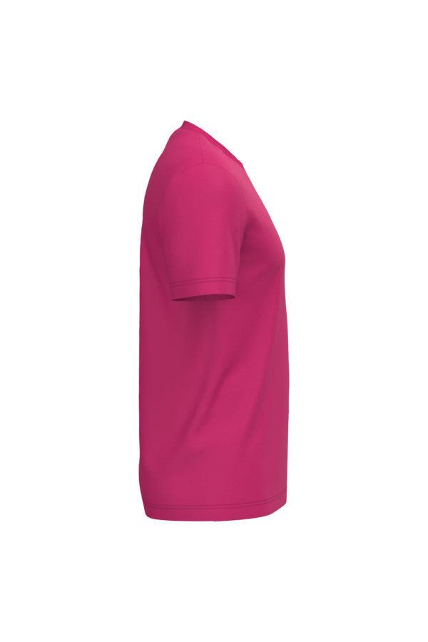 T-shirt coton homme fuchsia, vue de profil