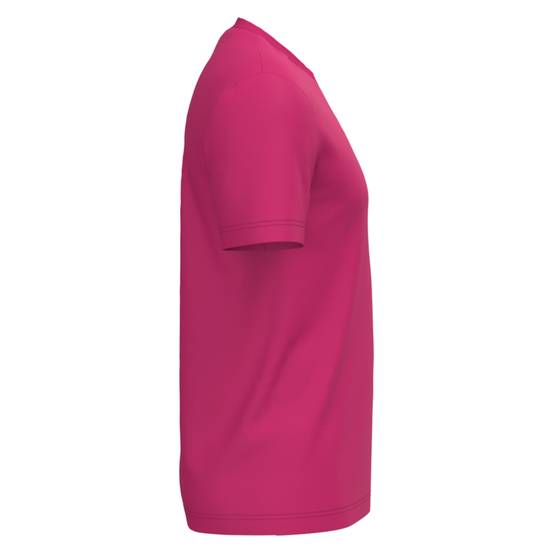 T-shirt coton homme fuchsia, vue de profil