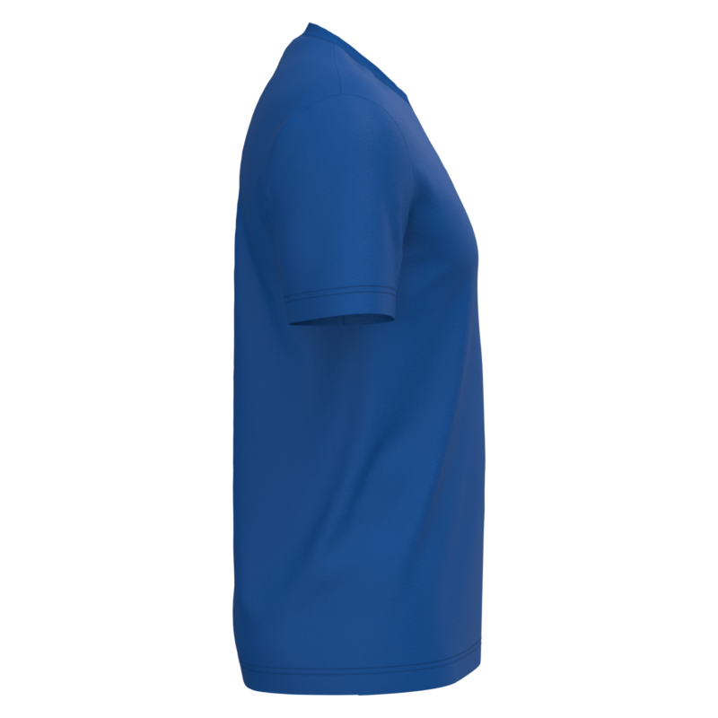 T-shirt coton homme bleu roi, vue de profil