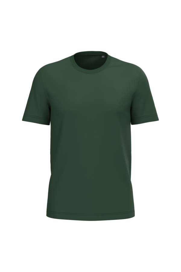 T-shirt coton homme personnalisable, coloris vert forêt, vue de face