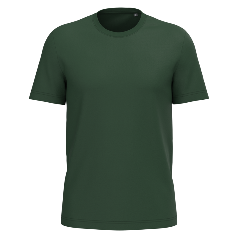 T-shirt coton homme personnalisable, coloris vert forêt, vue de face