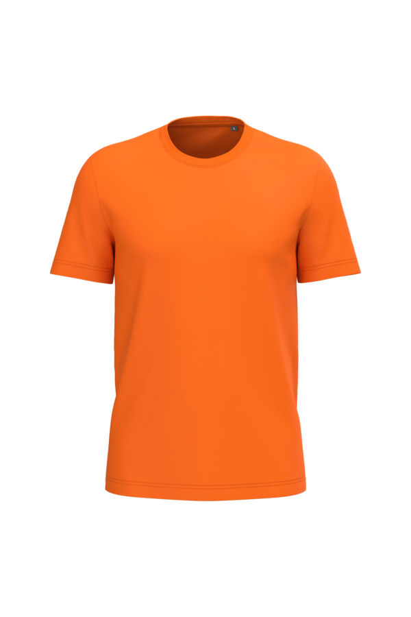 T-shirt coton homme personnalisable, coloris orange, vue de face