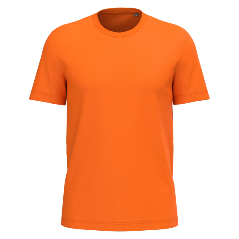 T-shirt coton homme personnalisable, coloris orange, vue de face