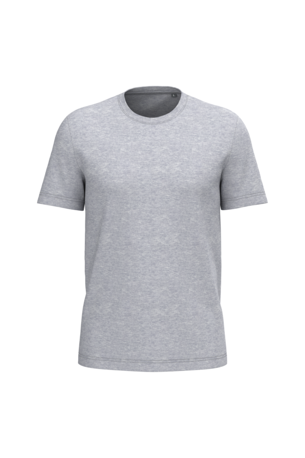 T-shirt coton homme personnalisable, coloris gris chiné, vue de face