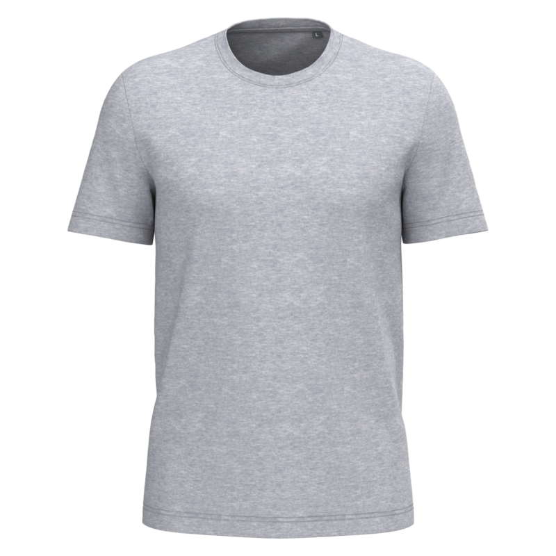 T-shirt coton homme personnalisable, coloris gris chiné, vue de face