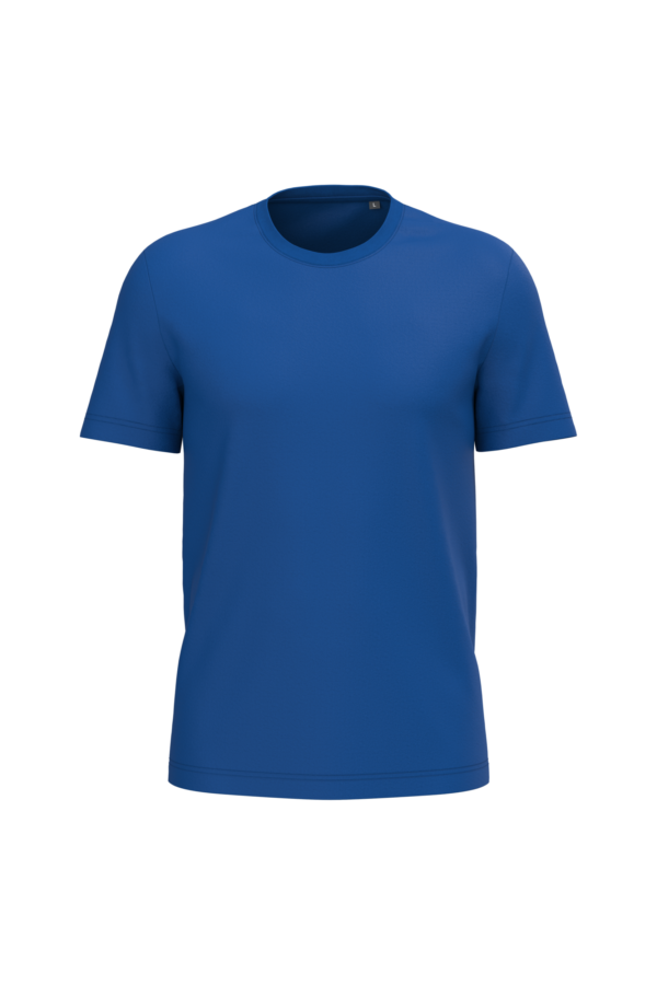 T-shirt coton homme personnalisable, coloris bleu roi, vue de face