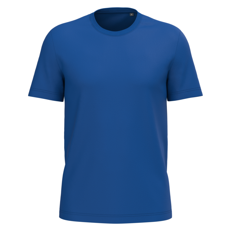T-shirt coton homme personnalisable, coloris bleu roi, vue de face