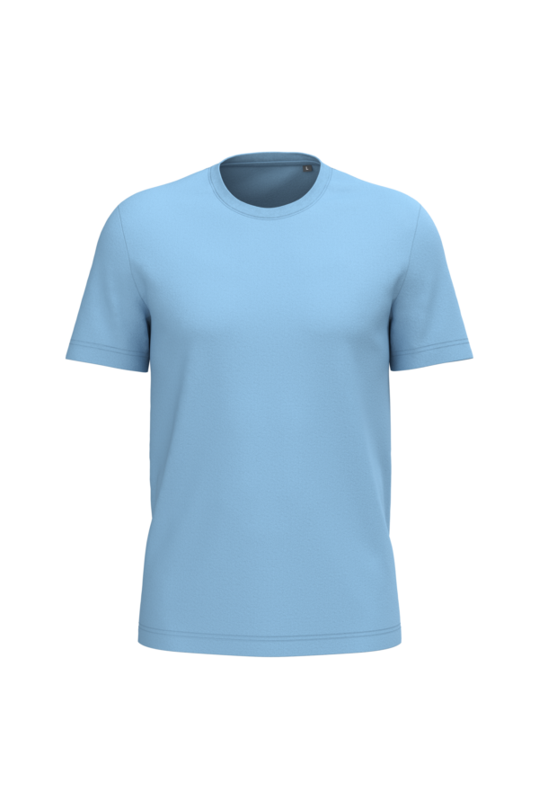 T-shirt coton homme personnalisable, coloris bleu ciel, vue de face