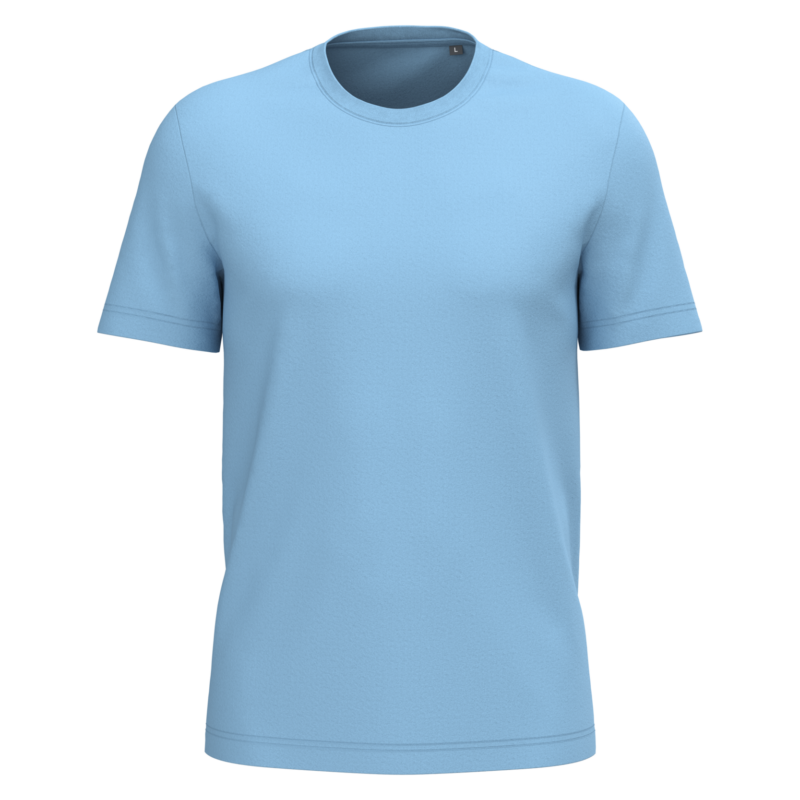T-shirt coton homme personnalisable, coloris bleu ciel, vue de face