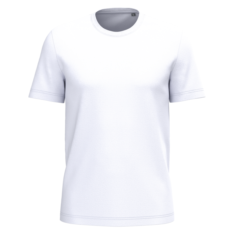 T-shirt coton homme personnalisable, coloris blanc, vue de face
