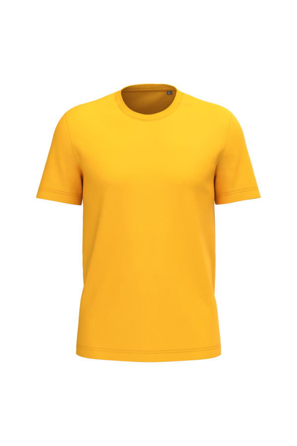 T-shirt coton homme personnalisable, coloris jaune, vue de face
