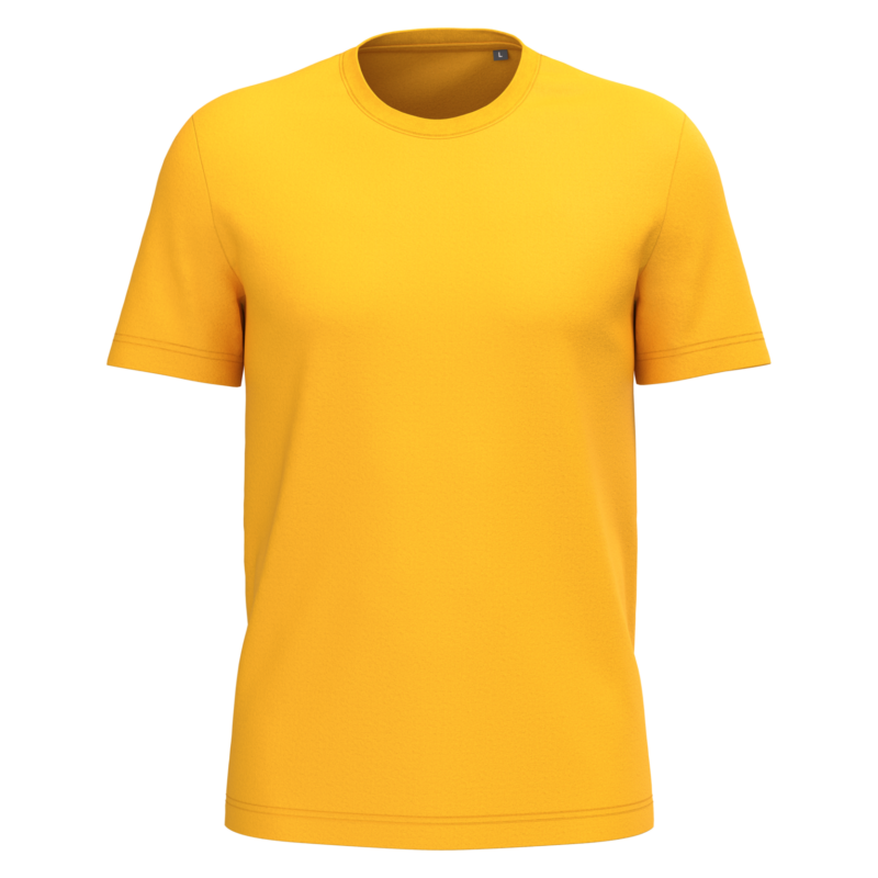 T-shirt coton homme personnalisable, coloris jaune, vue de face