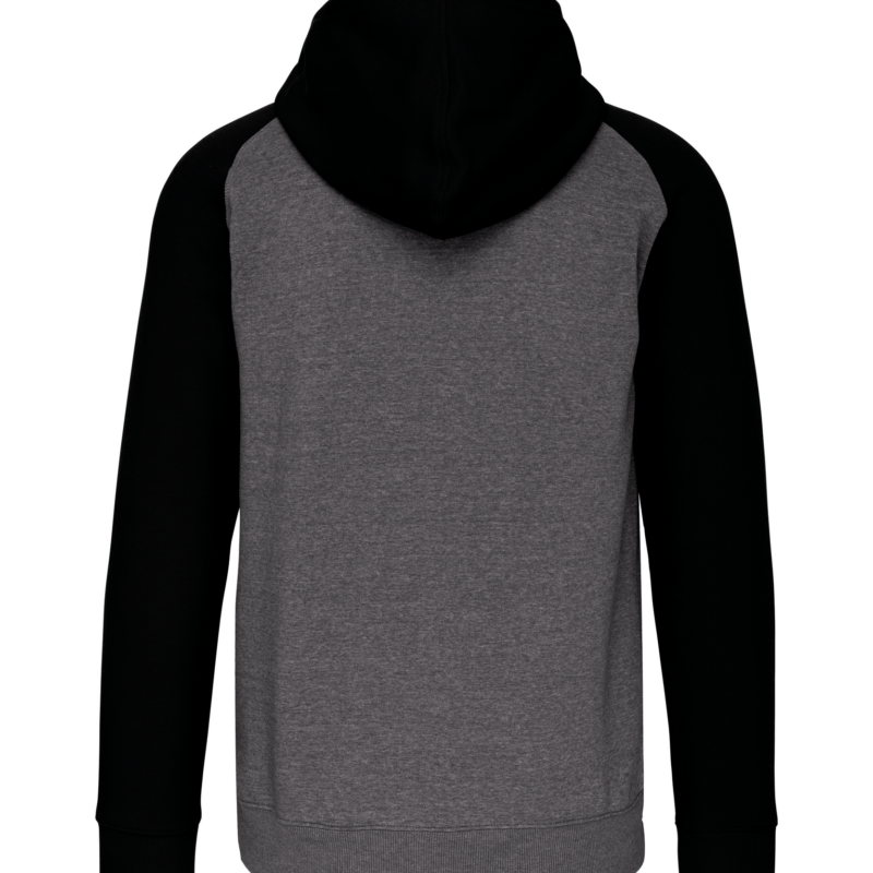 Veste molleton zippée capuche bicolore unisexe