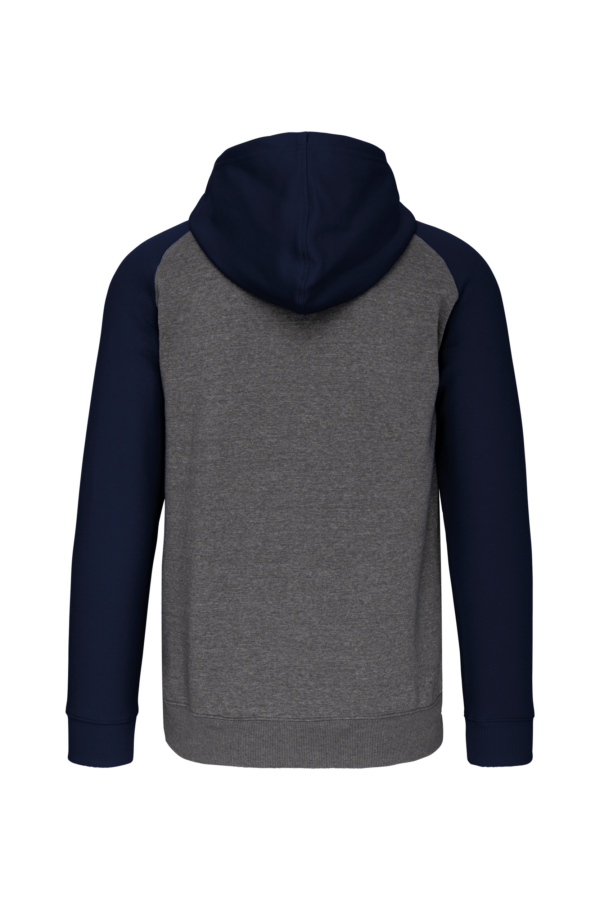 Veste molleton zippée capuche bicolore unisexe