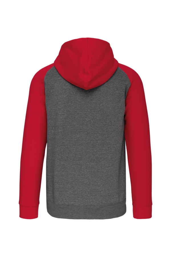 Veste molleton zippée capuche bicolore unisexe