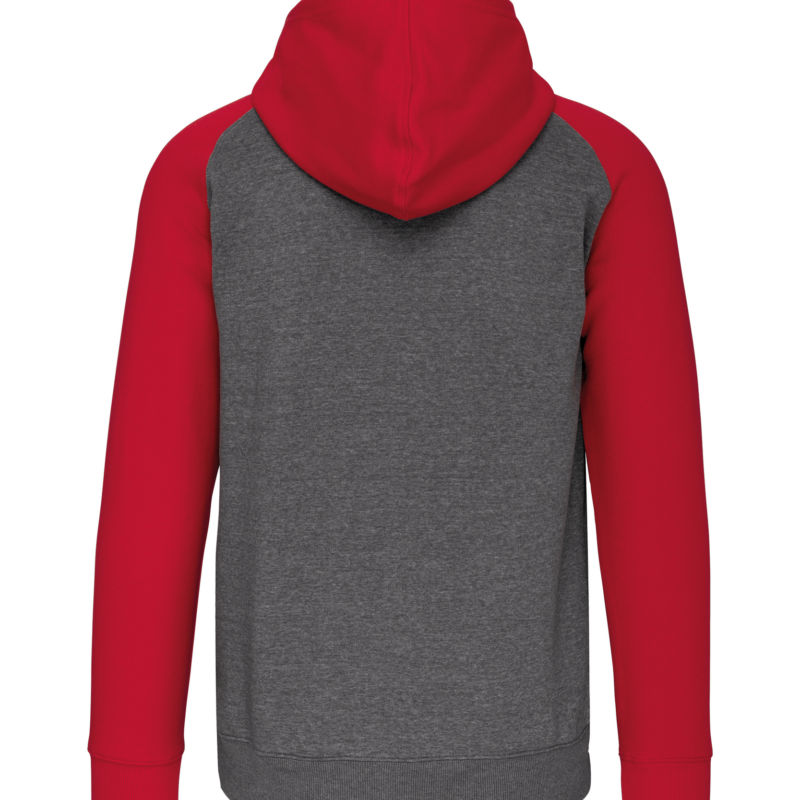 Veste molleton zippée capuche bicolore unisexe