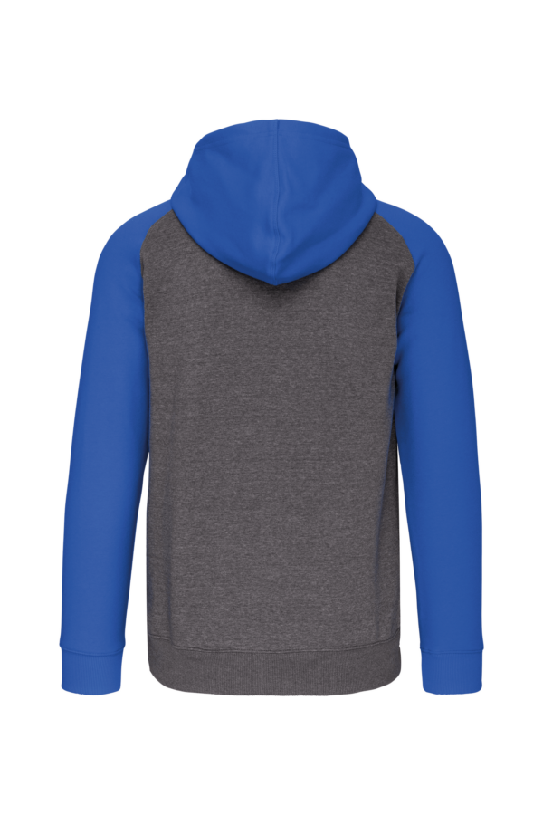 Veste molleton zippée capuche bicolore unisexe