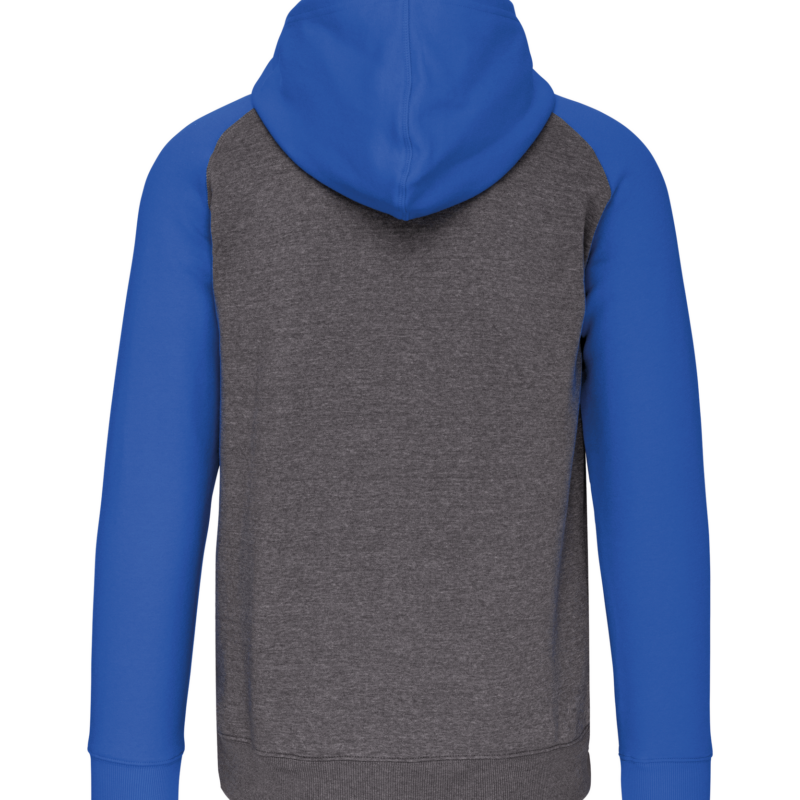 Veste molleton zippée capuche bicolore unisexe