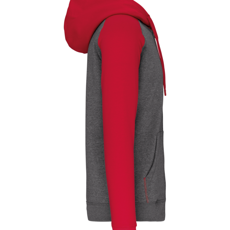Veste molleton zippée capuche bicolore unisexe