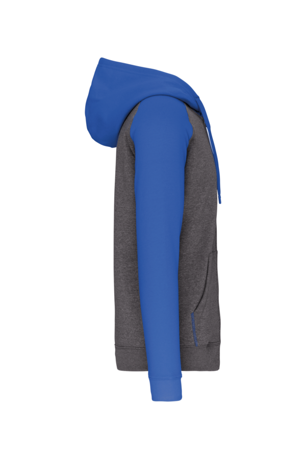 Veste molleton zippée capuche bicolore unisexe