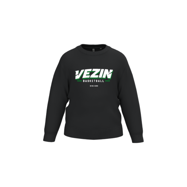 Sweat-shirt col rond enfant officiel Vezin AS – Noir