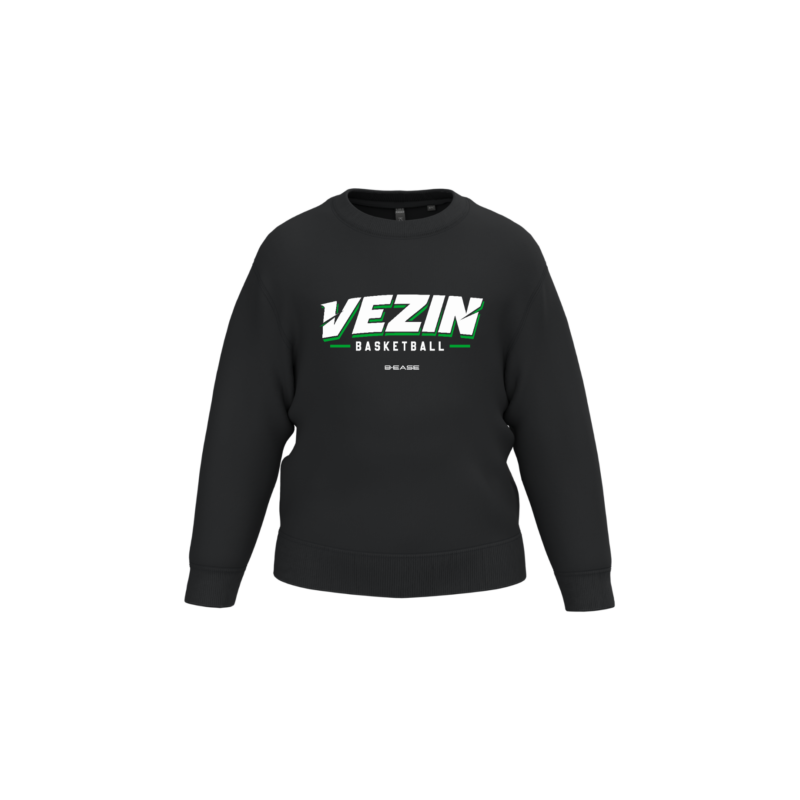 Sweat-shirt col rond enfant officiel Vezin AS – Noir