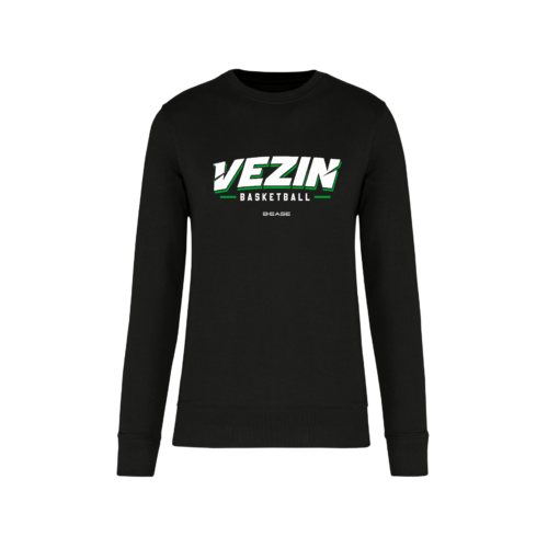Sweat-shirt col rond enfant officiel Vezin AS – Noir et Vert forêt