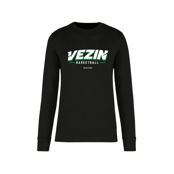 Sweat-shirt col rond enfant officiel Vezin AS – Noir et Vert forêt