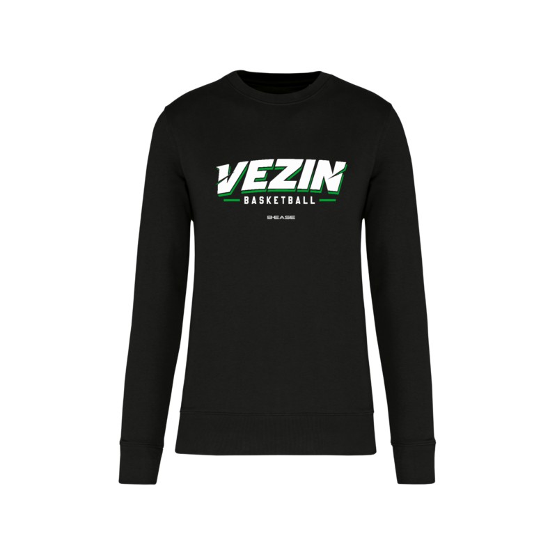 Sweat-shirt col rond enfant officiel Vezin AS – Noir et Vert forêt