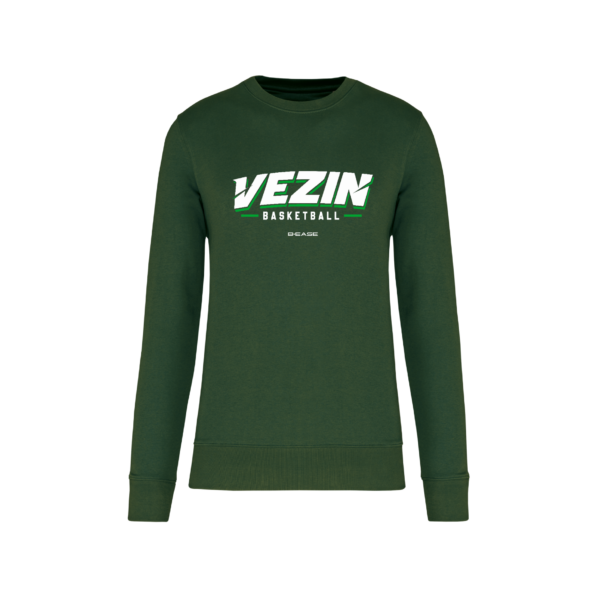 Sweat-shirt col rond enfant officiel Vezin AS – Noir et Vert forêt
