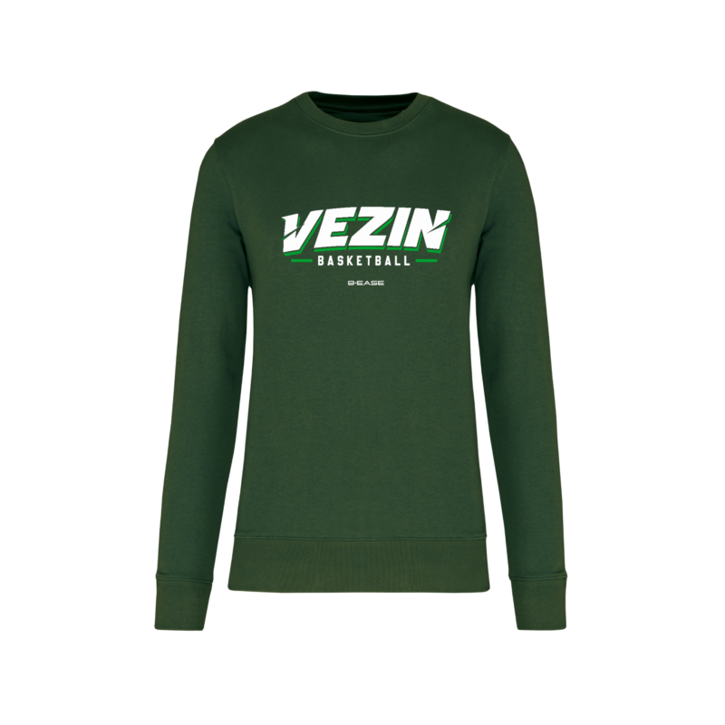 Sweat-shirt col rond enfant officiel Vezin AS – Noir et Vert forêt