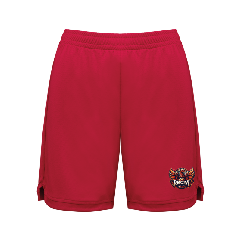 Short de basket-ball femme officiel RBCM – Noir et Rouge