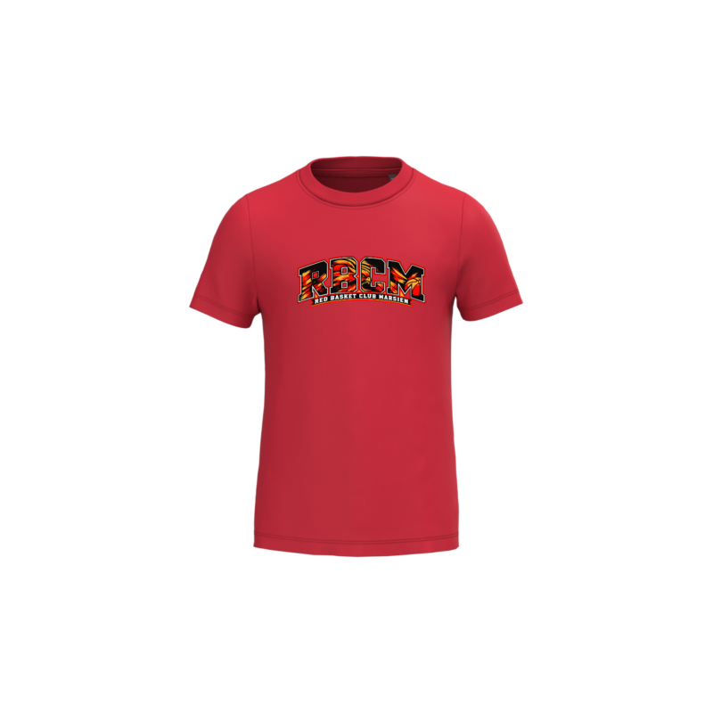 T-shirt basketball enfant coton RBCM — Red T-shirt enfant officiel RBCM