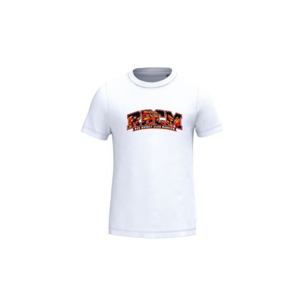T-shirt basketball enfant coton RBCM — White T-shirt enfant officiel RBCM