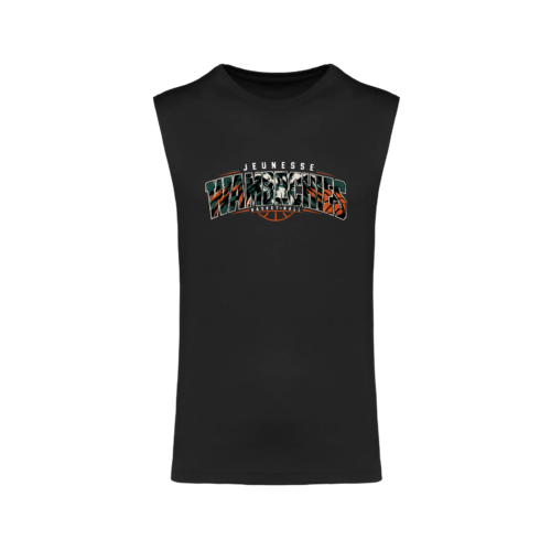 T-shirt sans manches homme officiel Jeunesse de Wambrechies – Noir et Kaki foncé
