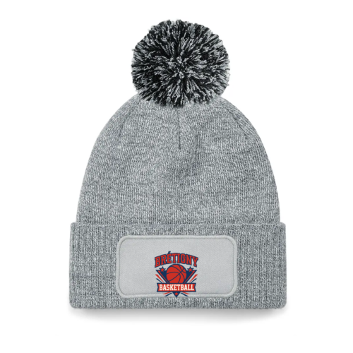 Bonnet à pompon patch Snowstar® officiel Brétigny basket