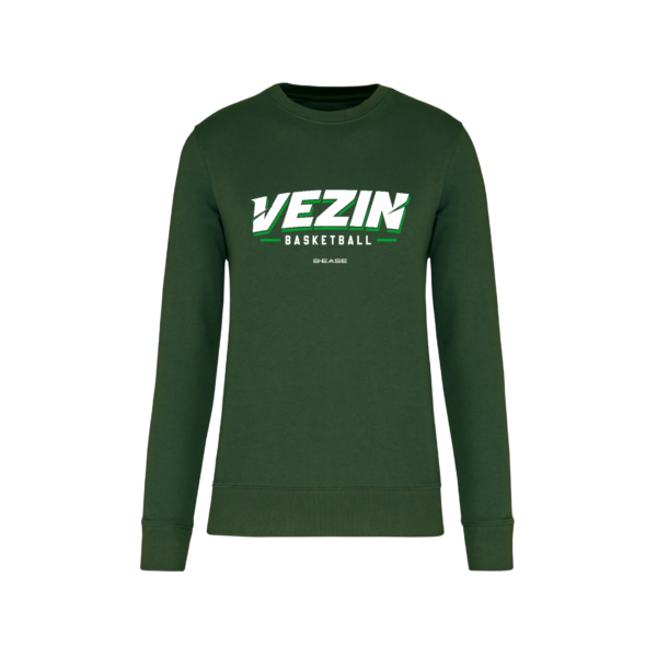 Sweat-shirt col rond unisexe AS Vezin Basket — Forest Green Sweat-shirt col rond officiel Vezin AS