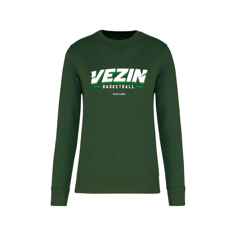 Sweat-shirt col rond unisexe AS Vezin Basket — Forest Green Sweat-shirt col rond officiel Vezin AS